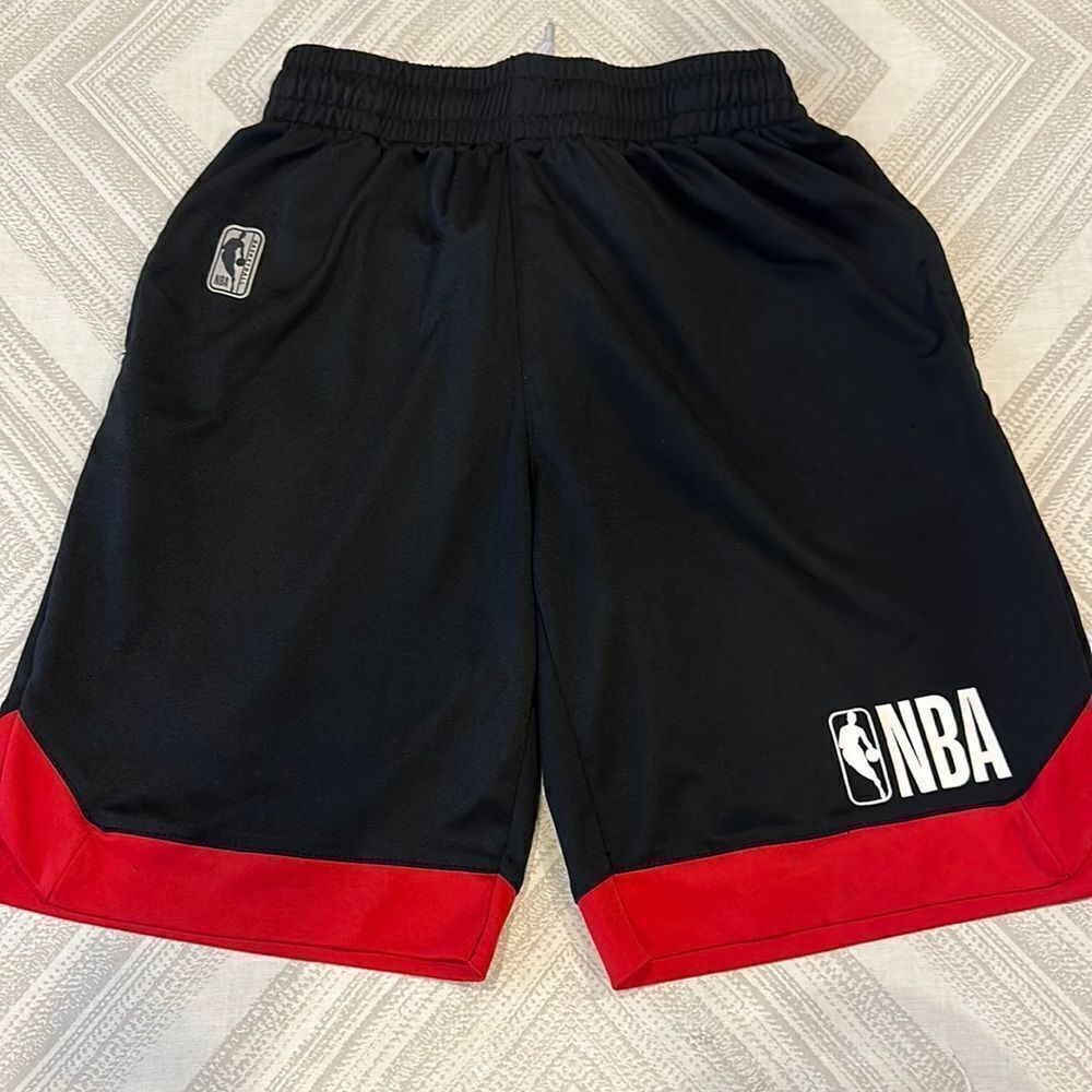 NBA Boys Black & Red Athletic Shorts